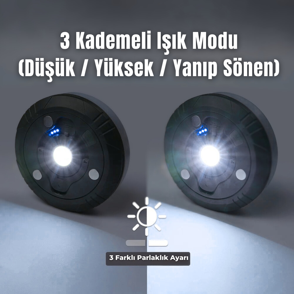 3’ü 1 Arada Şarjlı 10M LED Işık